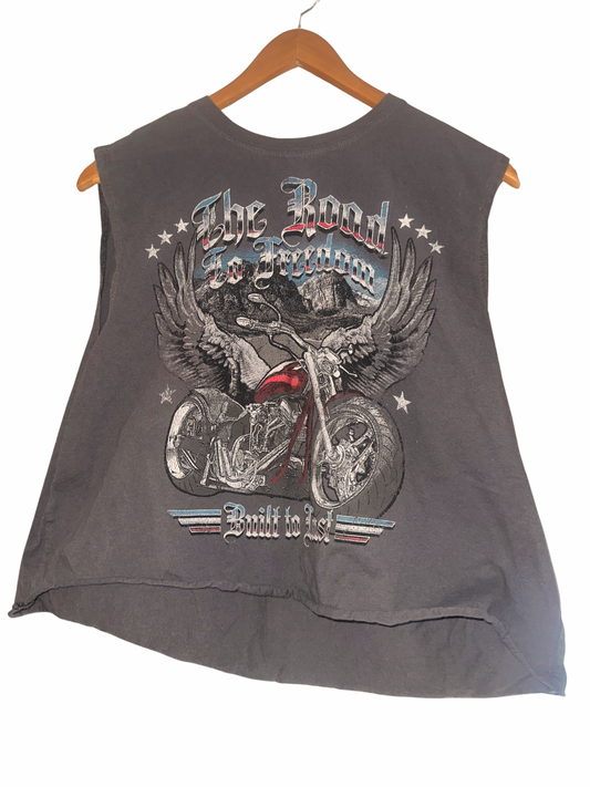 Cropped Motorcycle Muscle Tee